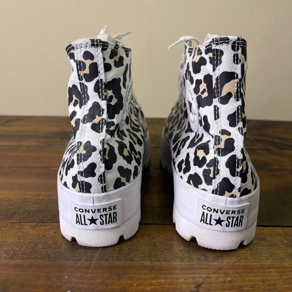 Converse All Star Lugged Sole Platform High Top Leopard Print Sneakers Womens 11 - Picture 4 of 11